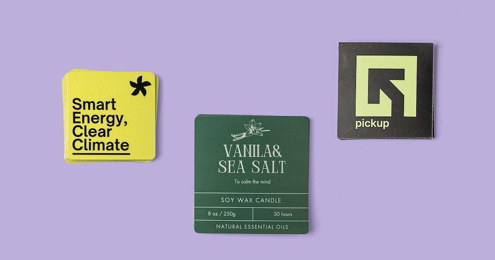 PlantBased-Aufkleber, quadratisch