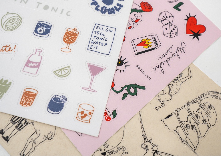 Okologische aufkleber pflanzlicher basis